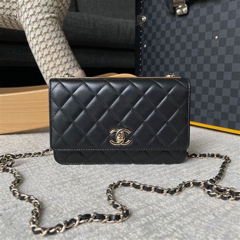 chanel trendy cc wallet on chain camel|CHANEL.